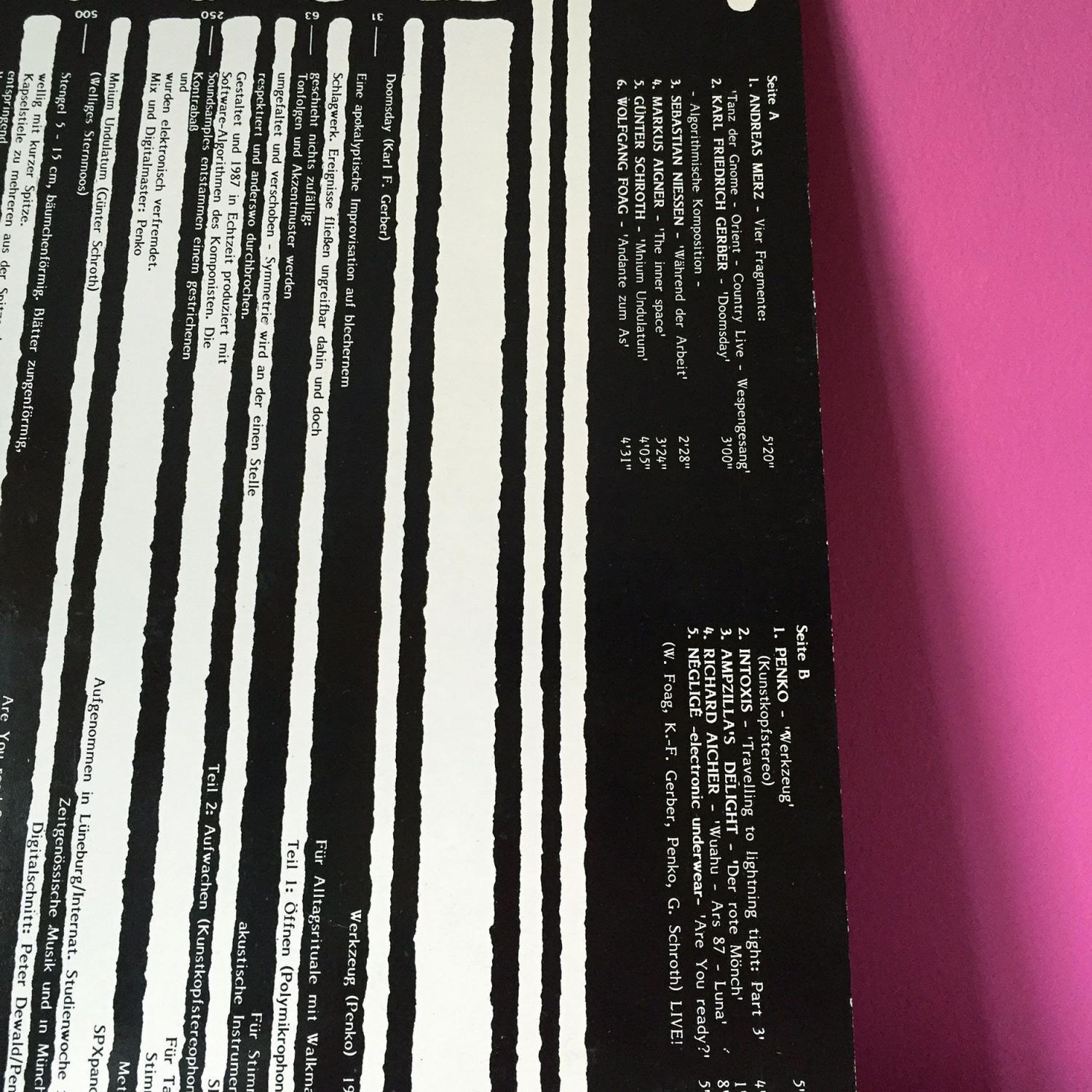 11mal elektronische Musik aus München – LP-Cover back (detail)