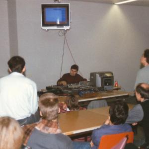 Gasteig 1984 - with screen and public
